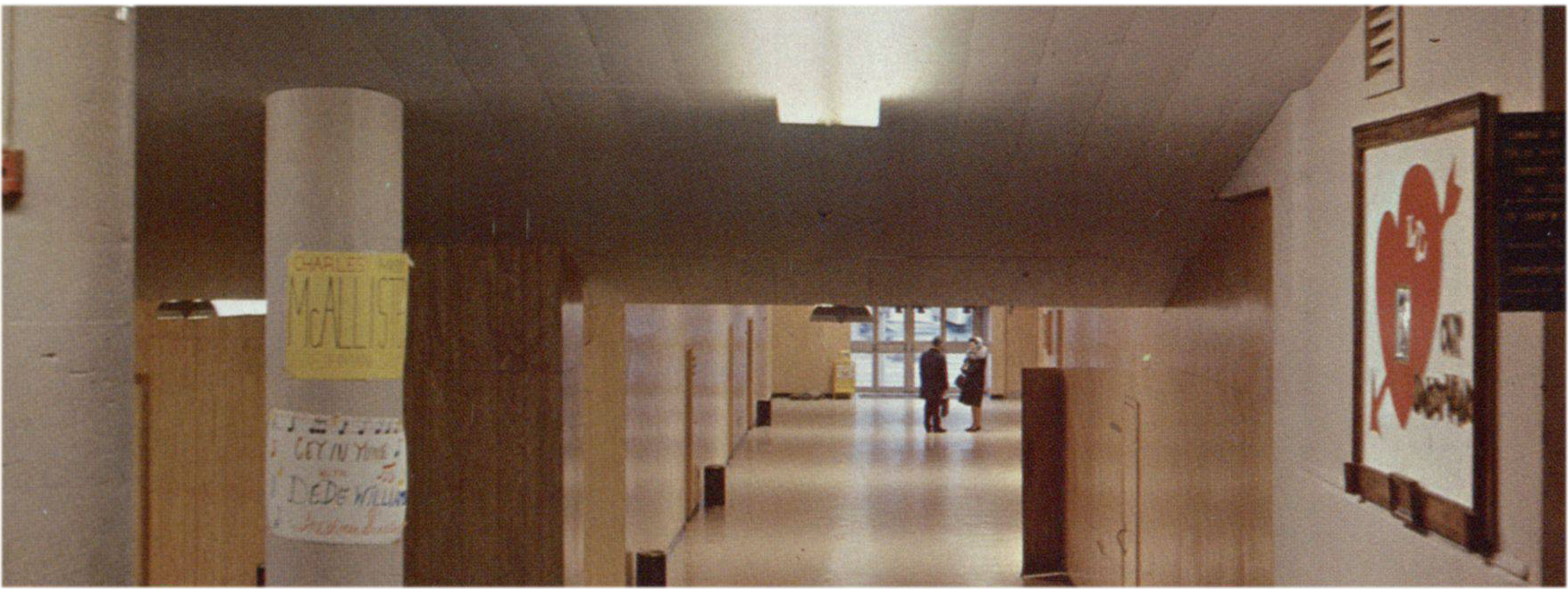 Photograph of First Floor Ramp in Kell Hall, 1964