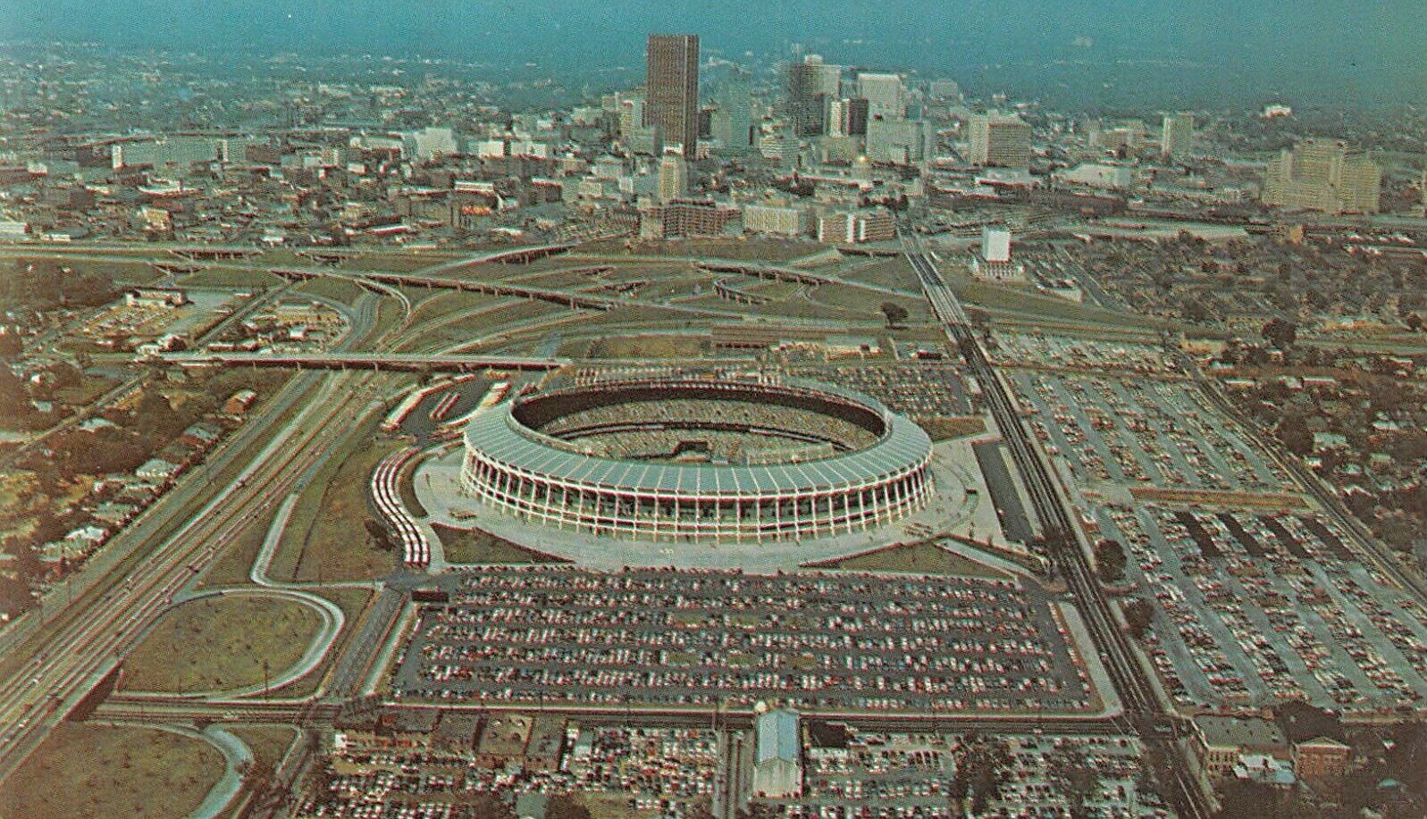 Photograph of Atlanta Stadium and surrounding area, 1960s
