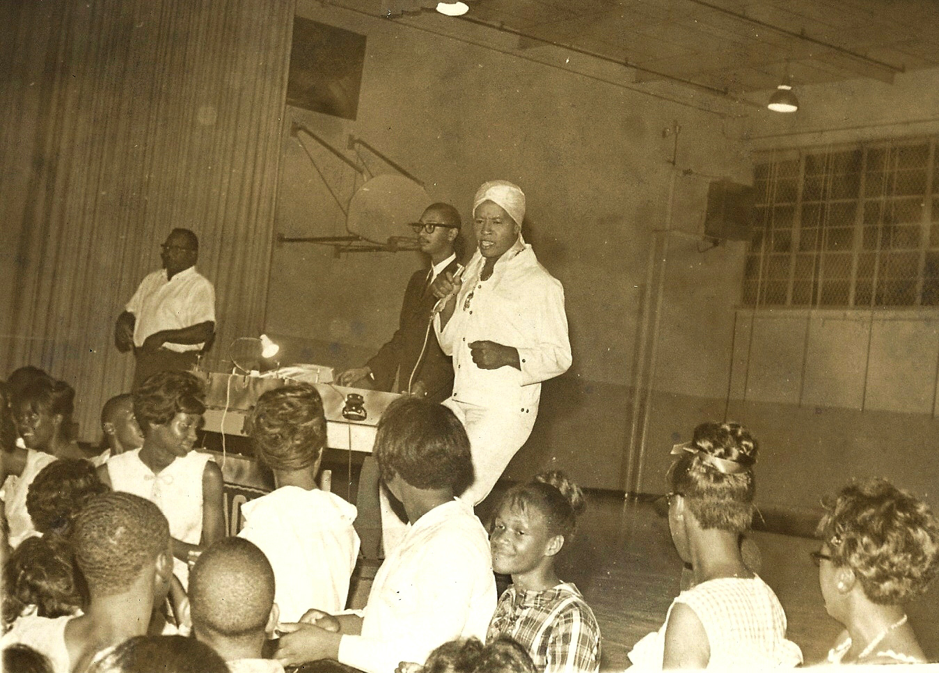 WAOK (Atlanta)'s Burke Johnson and The Mighty Hannibal at a WAOK record hop