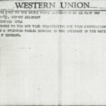 Telegram from president John F. Kennedy to WSB radio