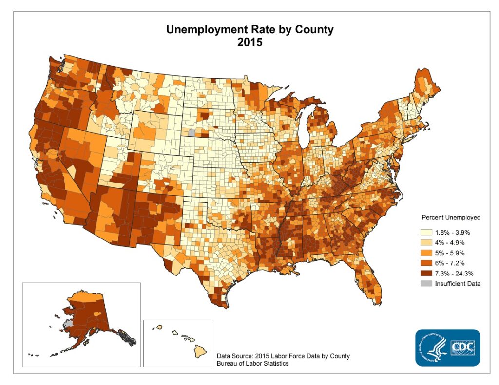 Unemployment Rate by County