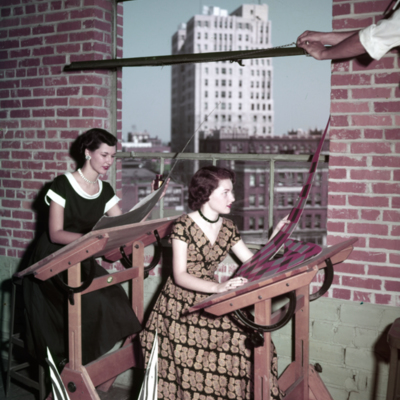 Art students in class at UGA&#039;s Atlanta campus, 1953
