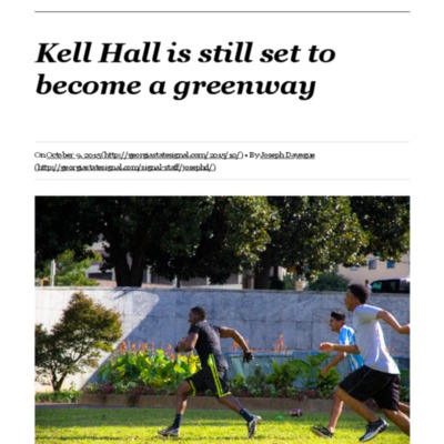 “Kell Hall Is Still Set to Become a Greenway.” The Signal, 2015